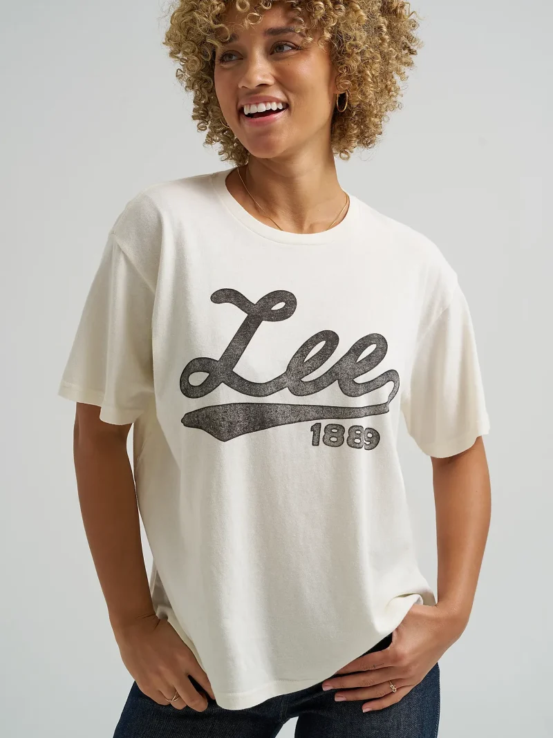 Women's Cursive Logo Tee - Image 4