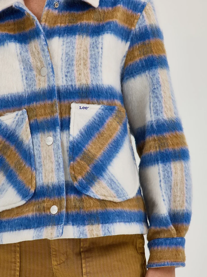 Women's Cropped Wool Chore Jacket - Image 4