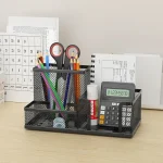 Office Paper Organizer HR PA File Holder with Hook and Pen Cup for Workplace Essentials - Image 3