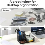 Office Paper Organizer HR PA File Holder with Hook and Pen Cup for Workplace Essentials - Image 4