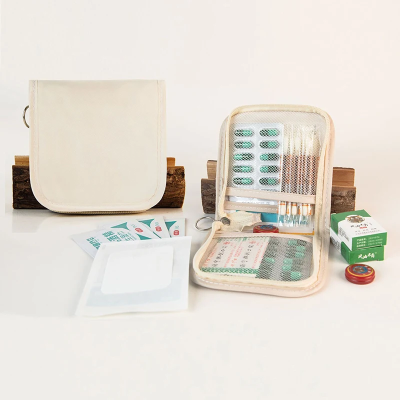 kf-Sb07afa79d85e4e5481be3567e09fabe15 Mini Medical Pouch Portable Foldable First Aid Kit Large Opening Zip Travel Outdoor Essential Storage Bag - Image 1