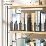 Metal File Rack Office Desk Shelf Standing Desktop Organizer File Folder Storage Box Stationery Data Rack - Image 6