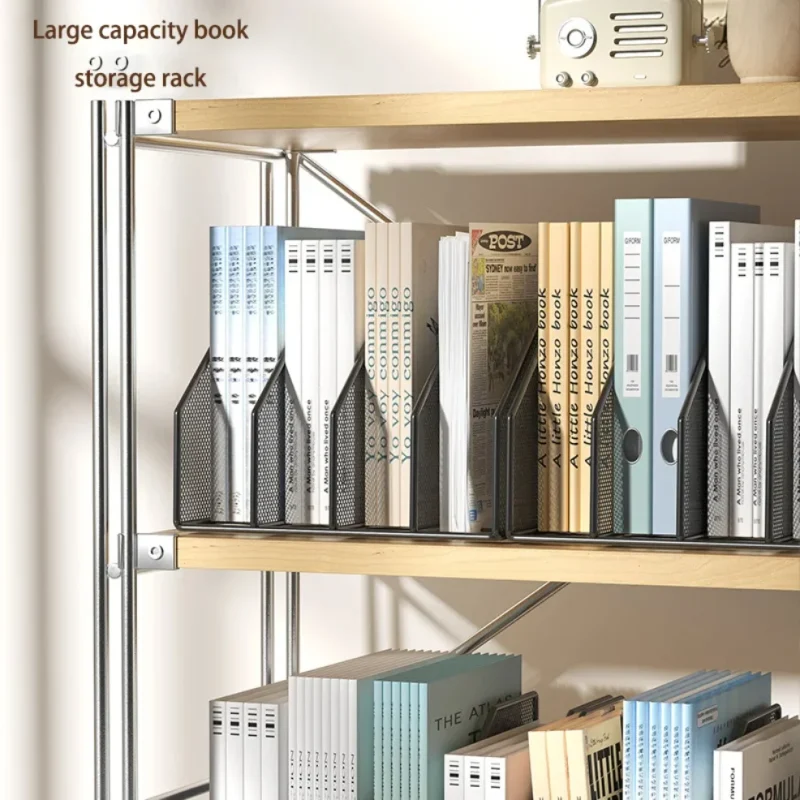 Metal File Rack Office Desk Shelf Standing Desktop Organizer File Folder Storage Box Stationery Data Rack - Image 6
